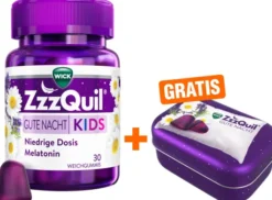 Wick ZzzQuil Kids 30 Weichgummis + gratis Wick ZzzQuil Reise-Dose 1 Stück