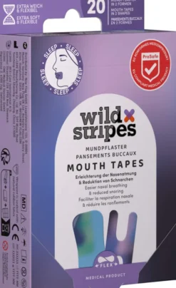 Wild Stripes Mund-Tapes Sunset Design 20 Stück