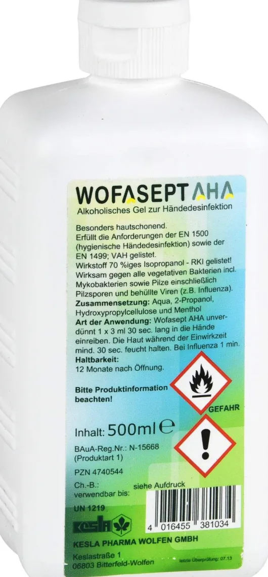 Wofasept Aha 500 ml Gel