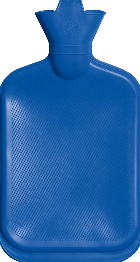 Wärmflasche 2 Liter, blau