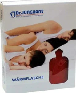 Wärmflasche 1,5 L Mit Bezug Rot 1 Stück