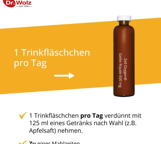 Zell Oxygen + Gelee Royale 600 mg 14 X 20 ml Trinkampullen