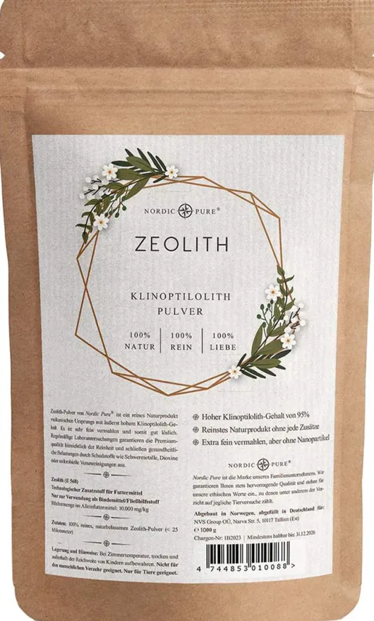 Zeolith Pulver 95% Nordic Pure 1000 g