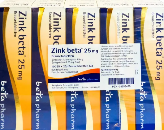 Zink Beta 25 100 Brausetabletten