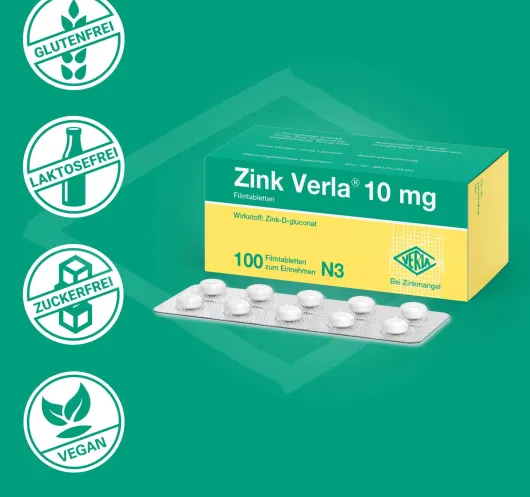 Zink Verla 10 mg 100 Filmtabletten